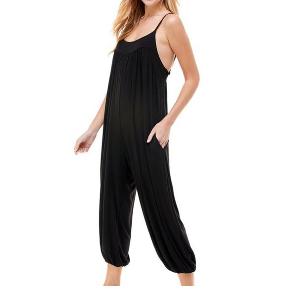 Black Harem Jumper with Adjustable Straps - Picture 4 of 6